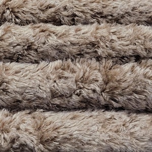 Tipped Mohair 3/4&quot; (20mm) 785S/CT 1/6 yard (Fat) in Color 1013WT-Mink w/White Tips German Mohair Furry Fabric Teddy Bear Art Doll Sew Crafts