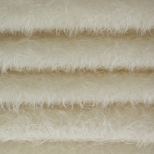 Mohair 325S/CM, 5/8&quot; (16 mm), 1/4 yard (Fat) in Intercal&#39;s Color 100-White. A German Mohair Teddy Bear Making Fabric, Handmade Arts & Crafts
