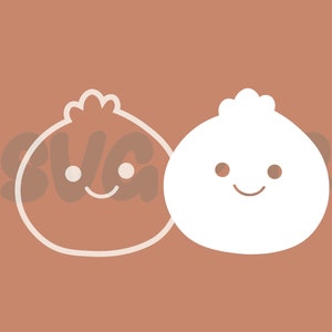 May include: Two cartoon characters, one brown and one white, with smiling faces and white outlines. The brown character has the word "SUGAR" written inside it.