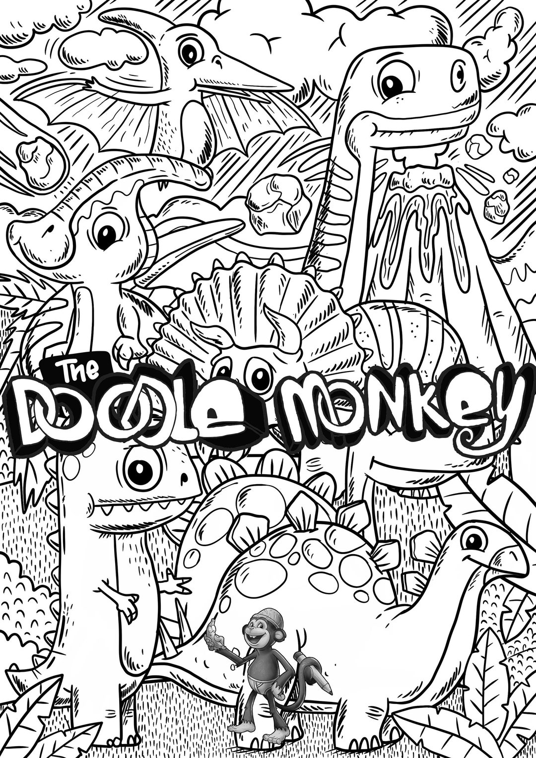 Multiple DINOSAURS Unique Colouring Sheet/page for Boys and Girls Logo ...