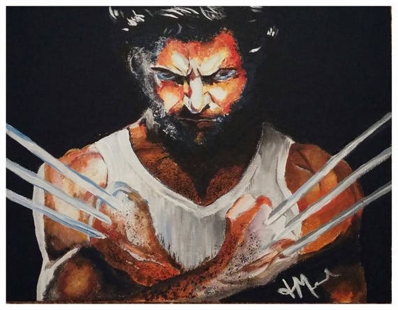 Wolverine Acrylic Painting Fanart Print | Etsy