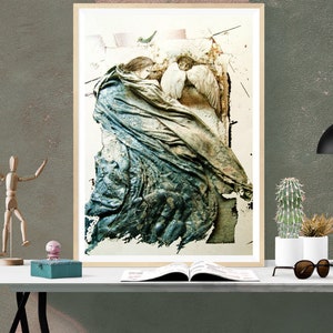 Surreale Giglee druckbare Kunst, schützen Sie Sie, druckbares Plakat, Aquarell Kunst, digitale Kunst Download, Wandkunst