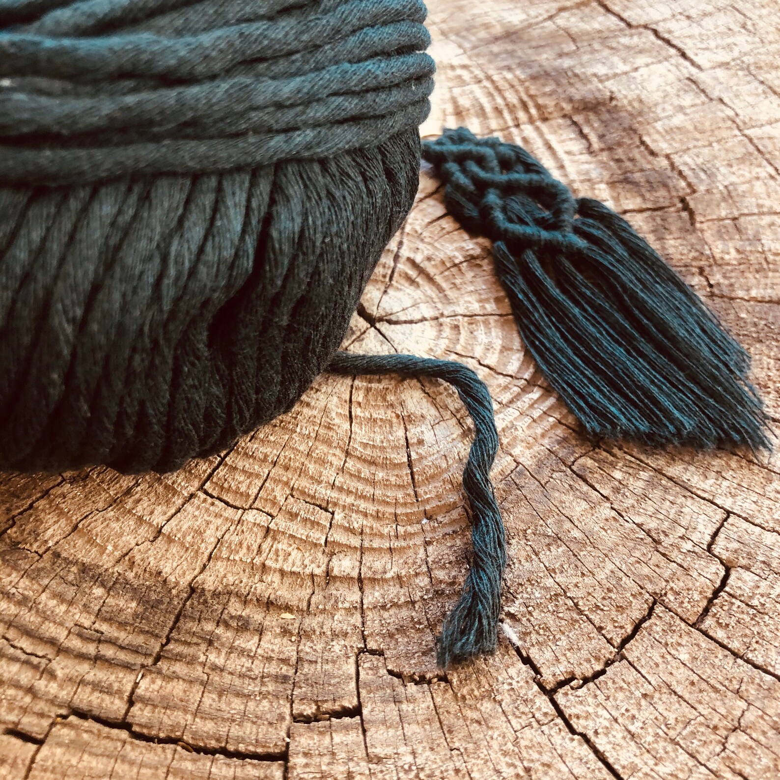 MACRAME cord Dark green 4MM Macrame rope Single Twisted cotton Etsy