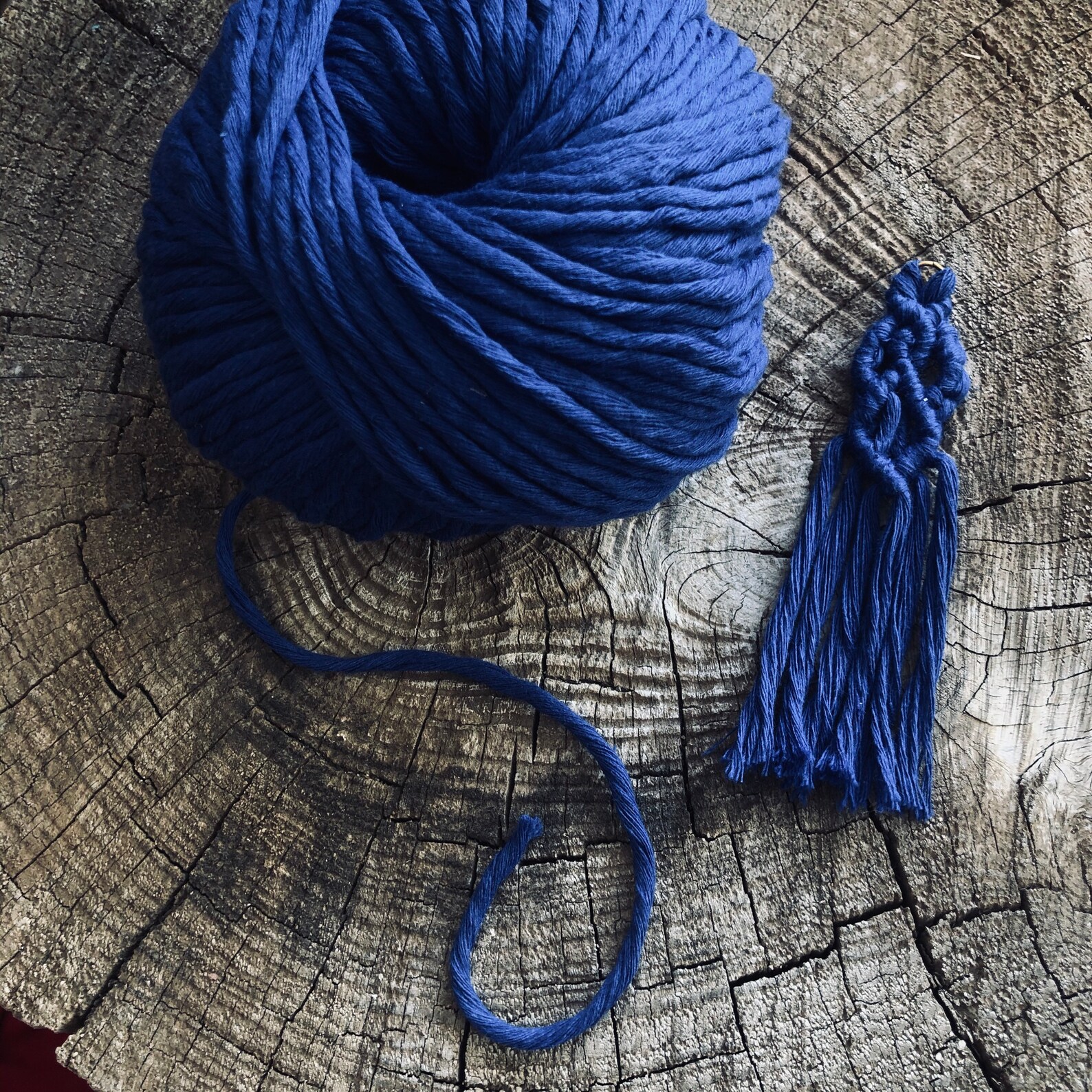 MACRAME cord Blue 4MM Macrame rope Single Twisted cotton rope. Etsy