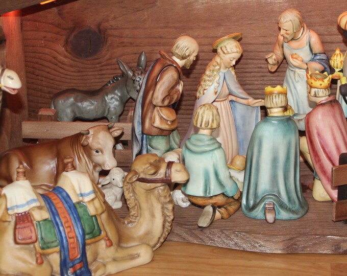 Vintage Hummel Goebel Nativity Set TMK 4 1951 17 Pieces Sable 8'' 2'' Etsy