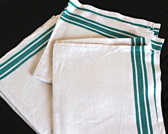 Vintage kitchen towel,Unused,Vintage linen dishtowels,Towel for retro kitchen Linen Cotton Towel 80s
