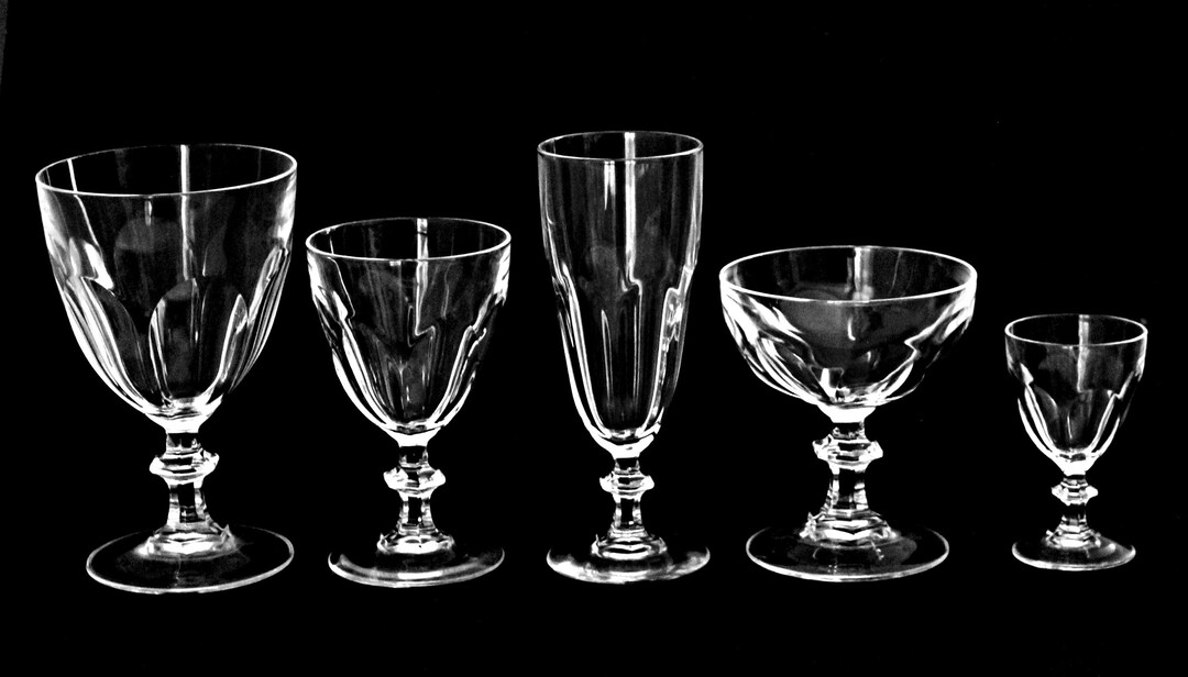 Vintage Crystal Stemware Full Service 50 Pieces Etsy