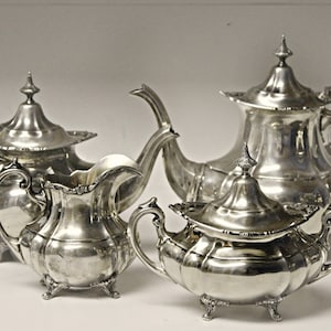 Sterling Silver Tea Set by Reed Barton Hampton Court 4 Pieces