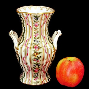 Antique Carl Thieme Porcelain Vase Hand Painted Floral Heavy Gold Excellent Cond