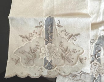 Vintage Madeira Napkins Guest Towels Beige