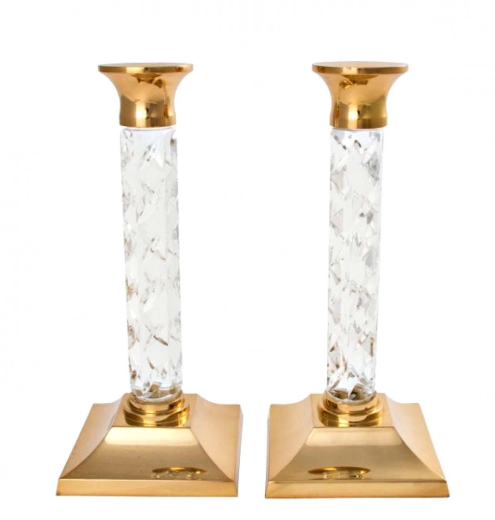 Vintage Waterford Crystal Candlesticks Candle Holders Pair Etsy