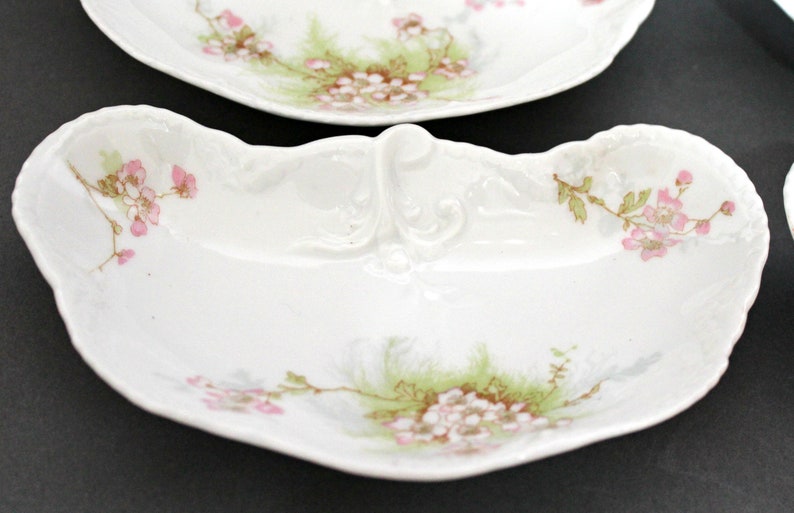 Antique Haviland Limoges China Bone Dishes Crescent Shape Side Etsy