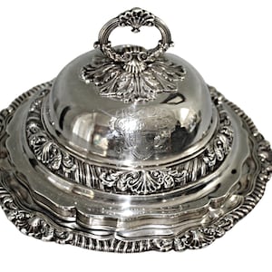 English Armorial Sterling Silver Entree Dish 1822 London , John Houle Apprenticed in 1778 to Paul Storr