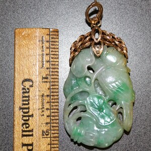 Antique Chinese Jadeite Jade Pendant Open Work Double Side Carving ...