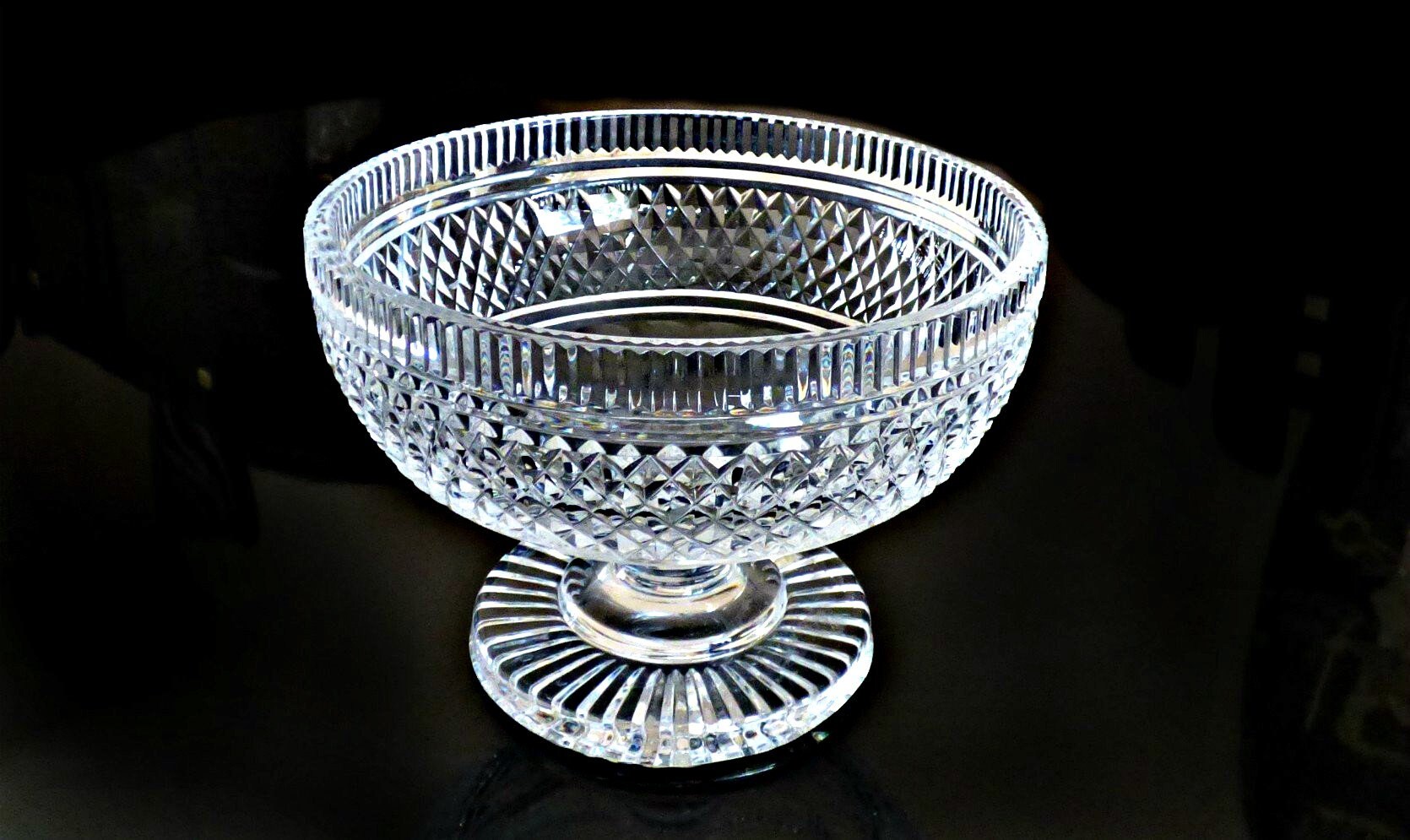 Vintage Waterford Crystal Footed Bowl Compote Centerpiece Etsy