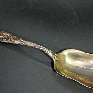 Theodore B Starr SterlingSilber Servierlöffel Vermeil Waschen zur Schüssel Jugendstil Stil 9.25'' L Mono