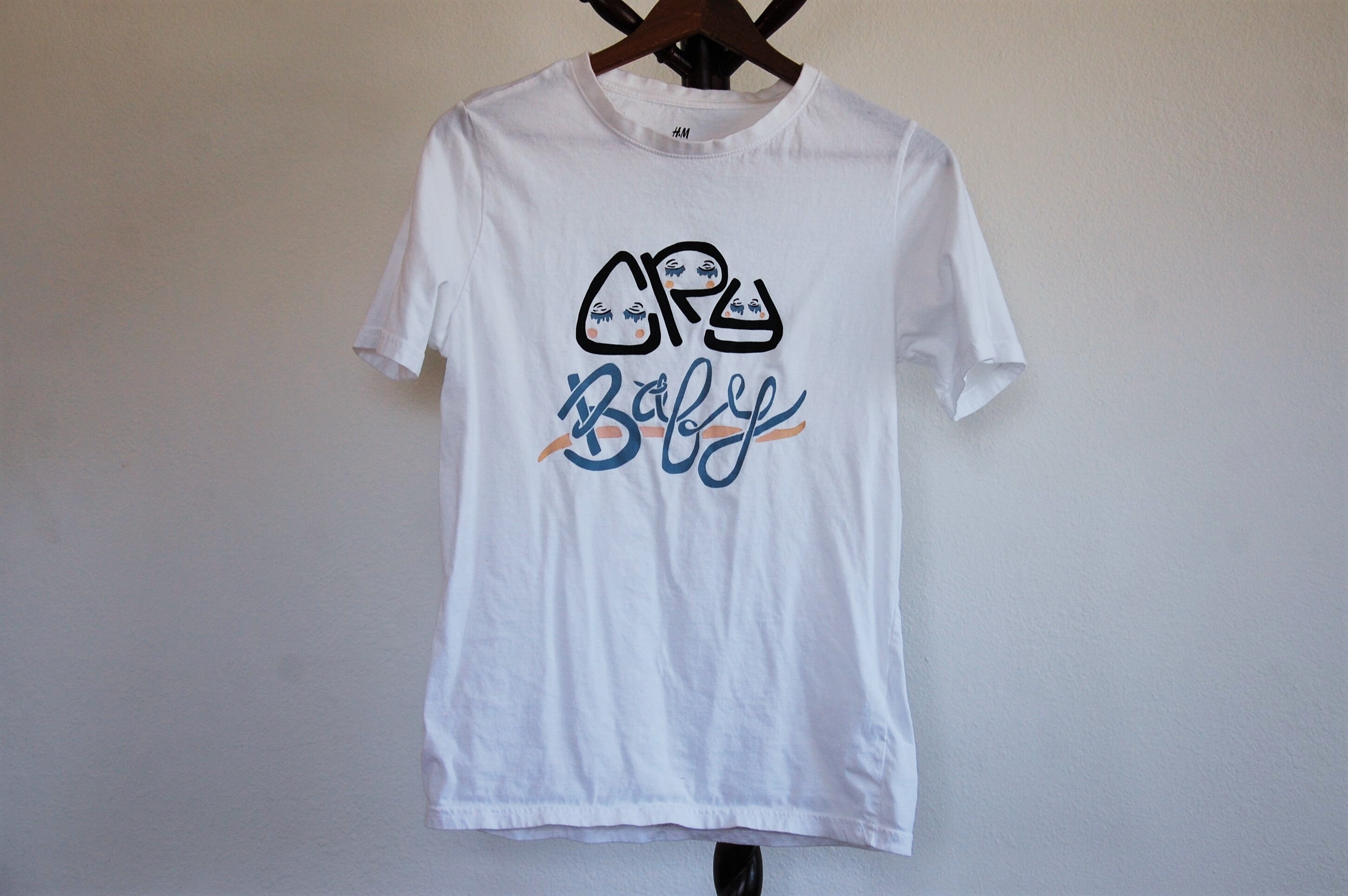 Thrifted Screen Print TShirt // Size Youth XLarge // Original Cry Baby