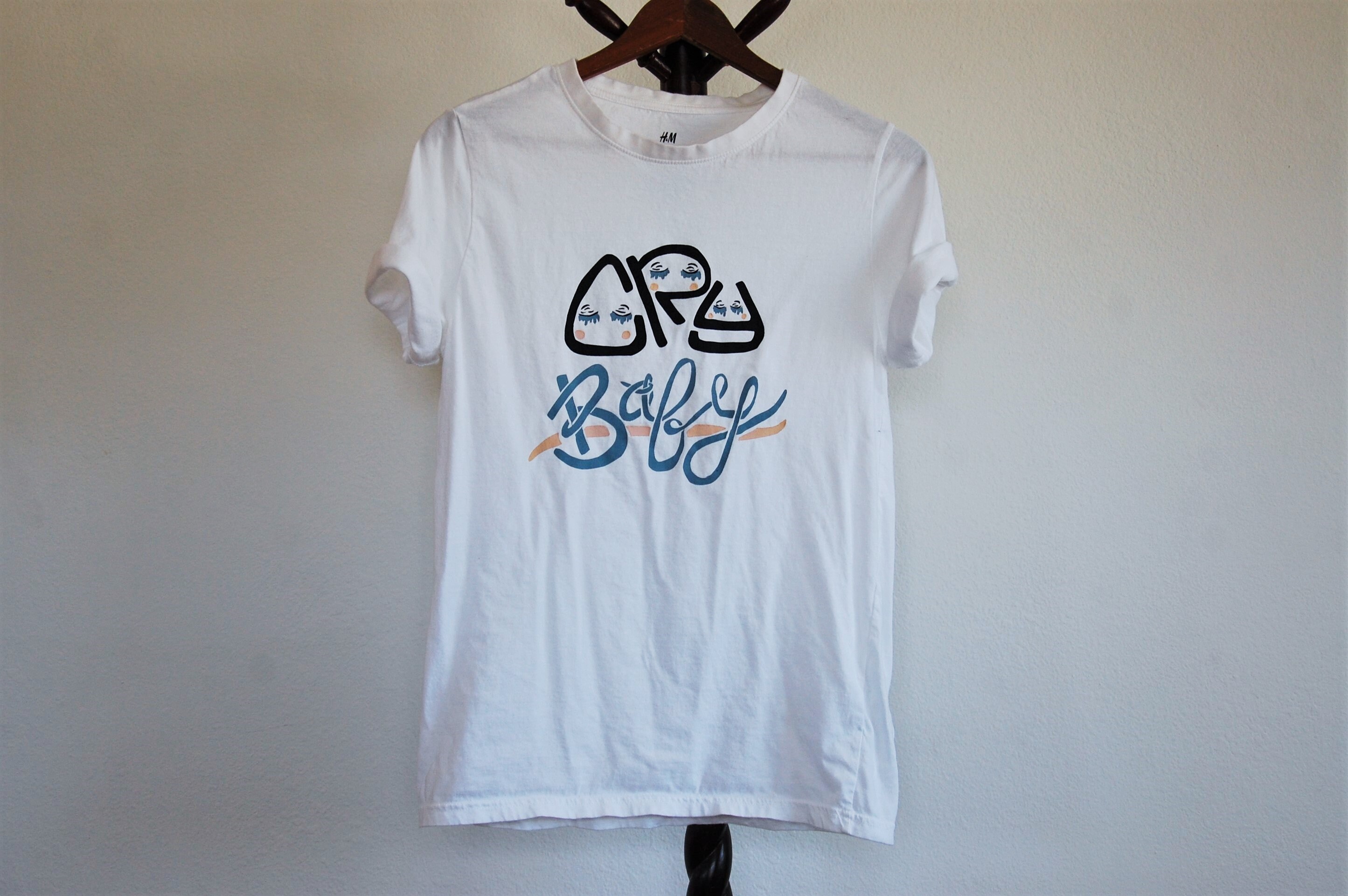 Thrifted Screen Print TShirt // Size Youth XLarge // Original Cry Baby