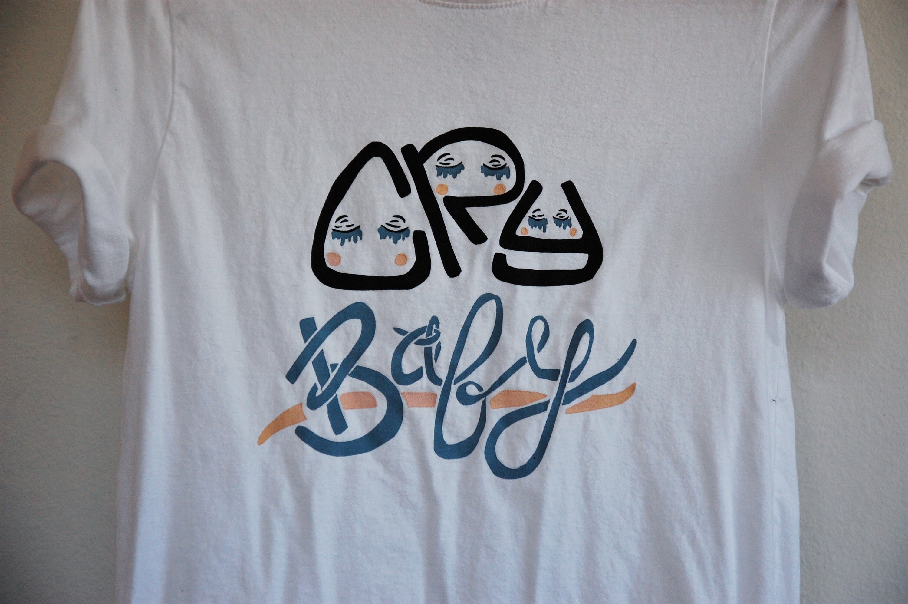 Thrifted Screen Print TShirt // Size Youth XLarge // Original Cry Baby