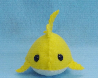 yellow shark plush