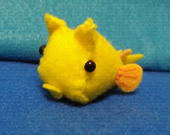 Boxfish Longhorn Cowfish Plush - MADE TO ORDER - Personalize in Any Color - Ocean Fish Animal Marine Soft Pretend Play Toy