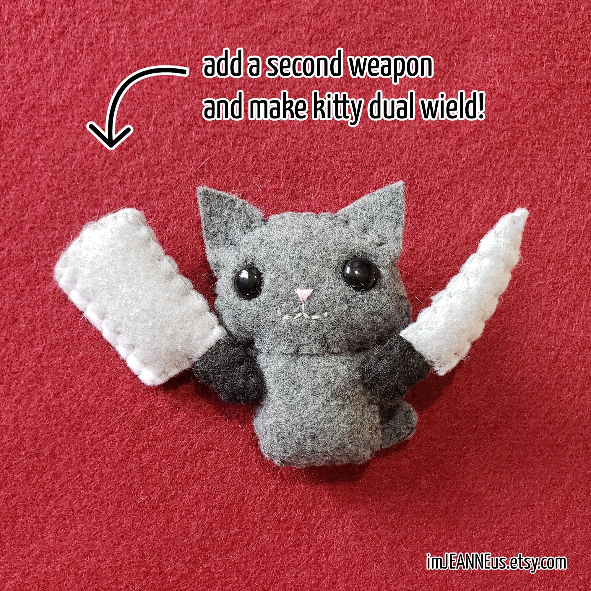 plush holding knife