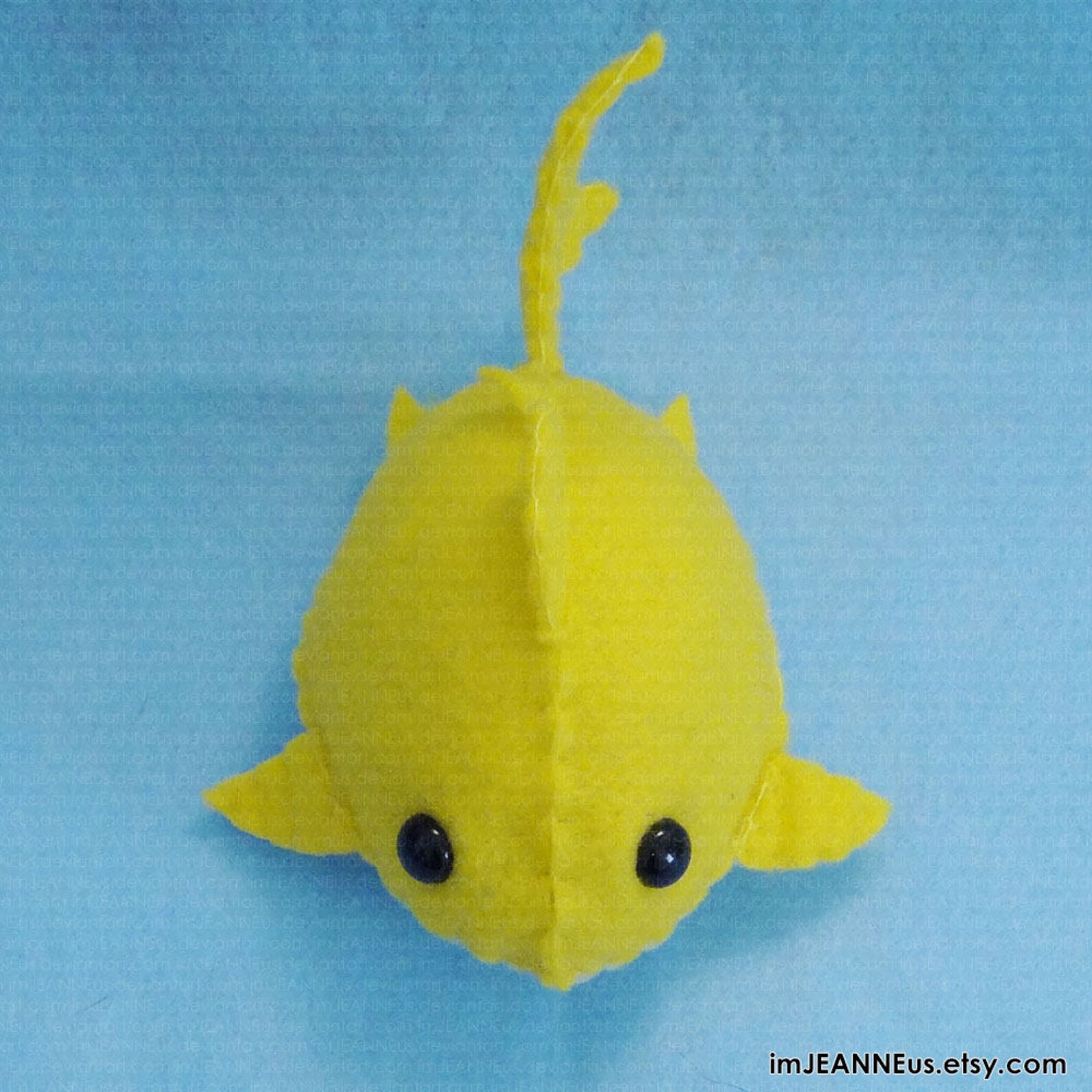 Lemon Shark Plush MADE TO ORDER Cute Yellow Shark Kawaii Etsy