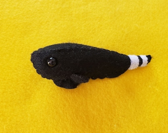 Ghost Knifefish Plush - MADE TO ORDER - Black Knife Ghost Fish, Ocean Pet Toy, Animal Marine Soft Pretend Play Gift