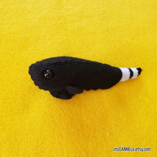 Ghost Knifefish Plush - MADE TO ORDER - Black Knife Ghost Fish, Ocean Pet Toy, Animal Marine Soft Pretend Play Gift