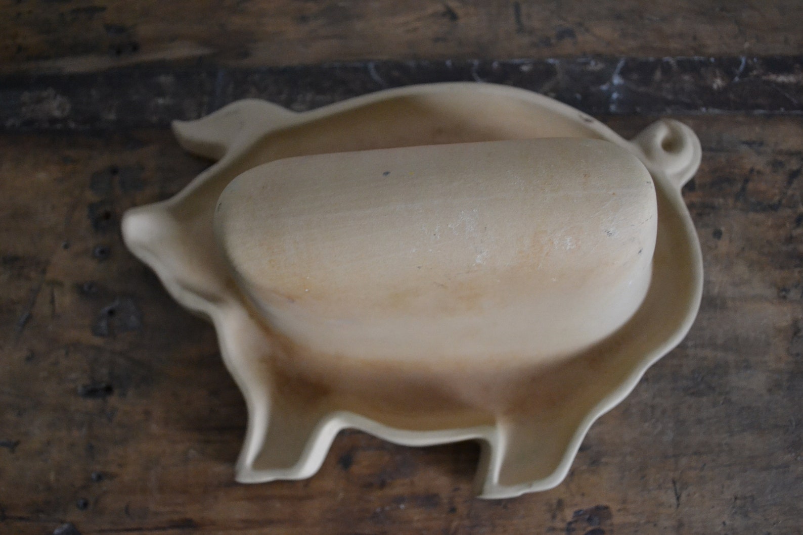 Haeger Natural Stone Microwave Bacon Cooker Pig Etsy