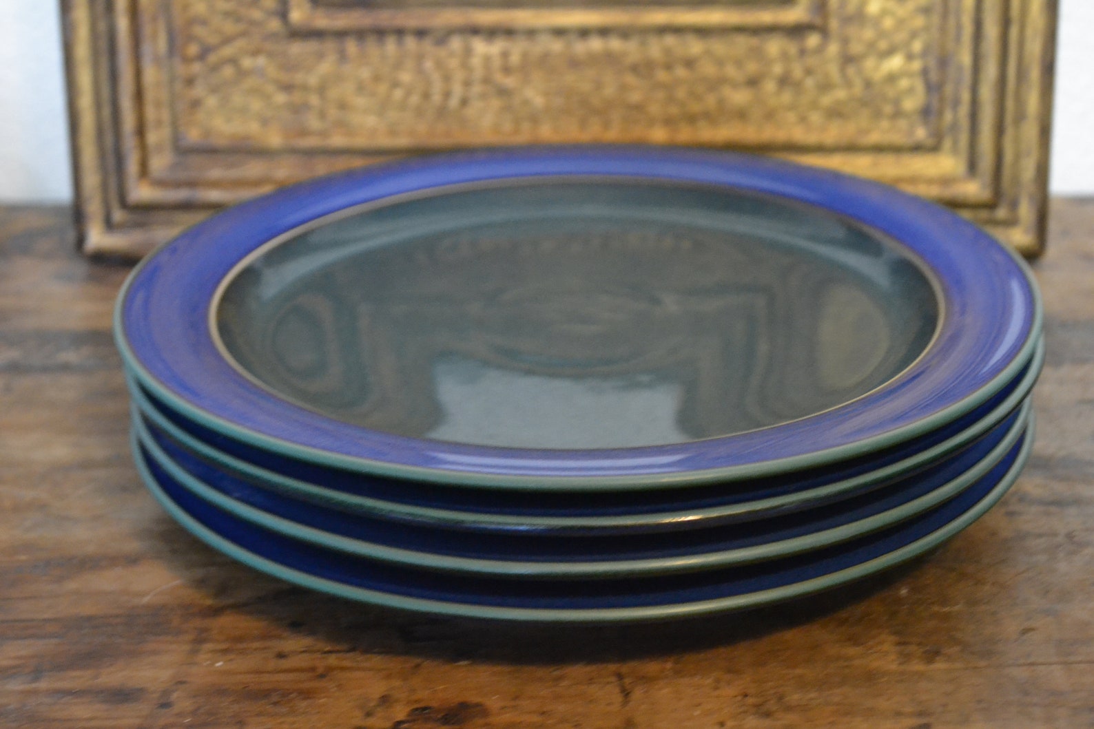 Denby Harlequin Dinner Plates Set of 4 Etsy