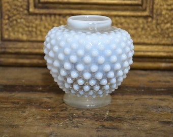 Fenton Hobnail White Opalescent Rounded Vase