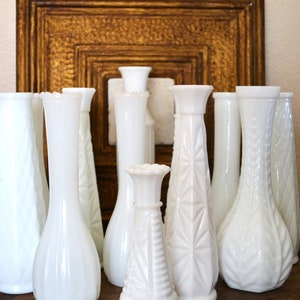 Milk Glass Bud Vases