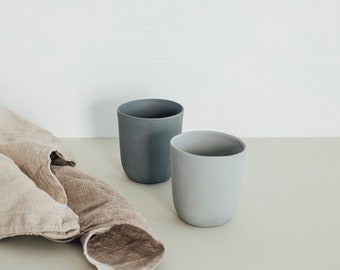 Cup porcelain grey