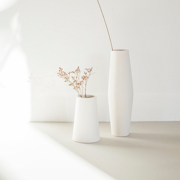 Vase porcelaine blanc petit / grand