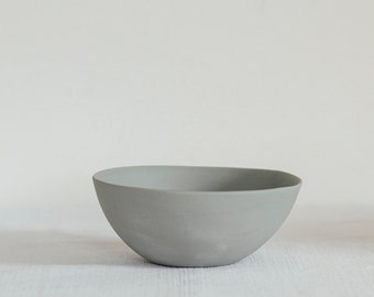 Bowl porcelain gray per piece