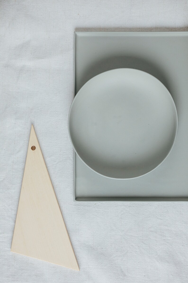 Plate porcelain gray deep per piece image 7