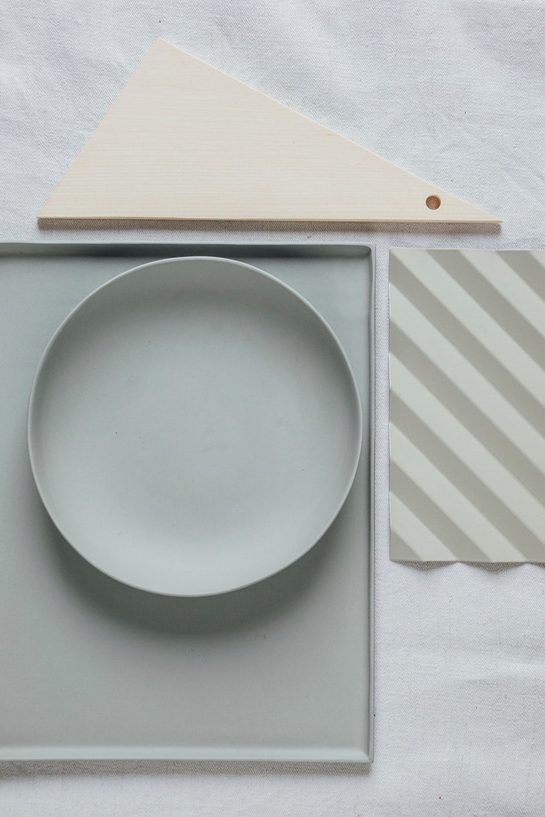 Plate porcelain gray deep per piece image 6