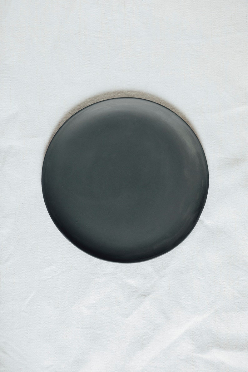 Plates porcelain gray small 19 cm per piece image 4