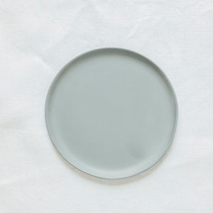 Plates porcelain gray small 19 cm per piece image 5