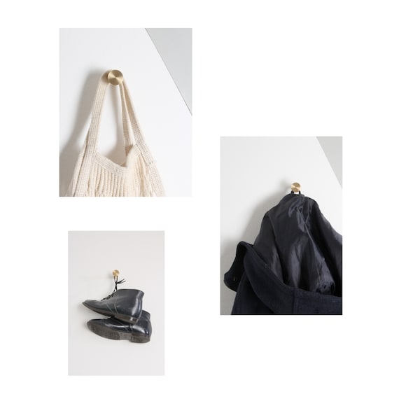 3 Brass Wall Hook Handmade by Golden Biscotti Golden Etsy