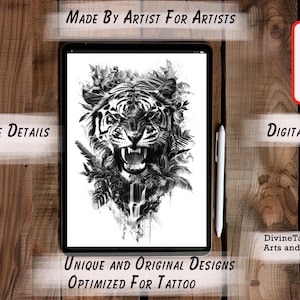 Over 110 Tiger tattoo reference designs, Hyper realistic tiger  designs for tattoo