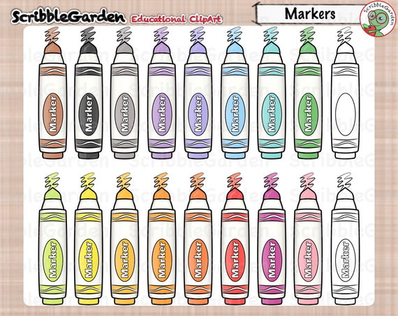 Marker Clipart Etsy