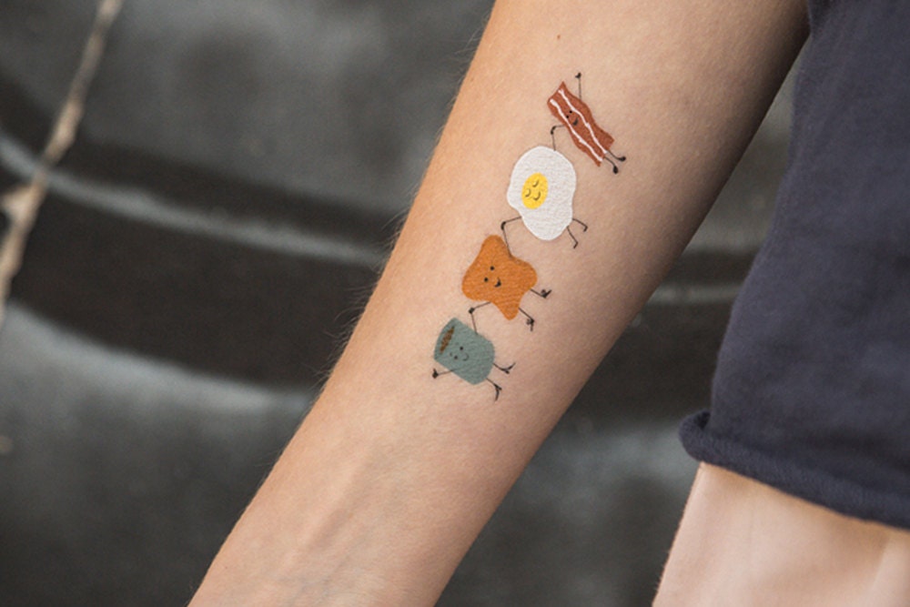 TEMPORARY TATTOO club per la colazione | Etsy Italia