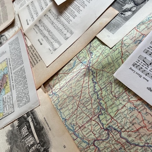 Vintage-Ephemera-Bundle: Über 100 antike Buchseiten für Junk Journals Bild 9