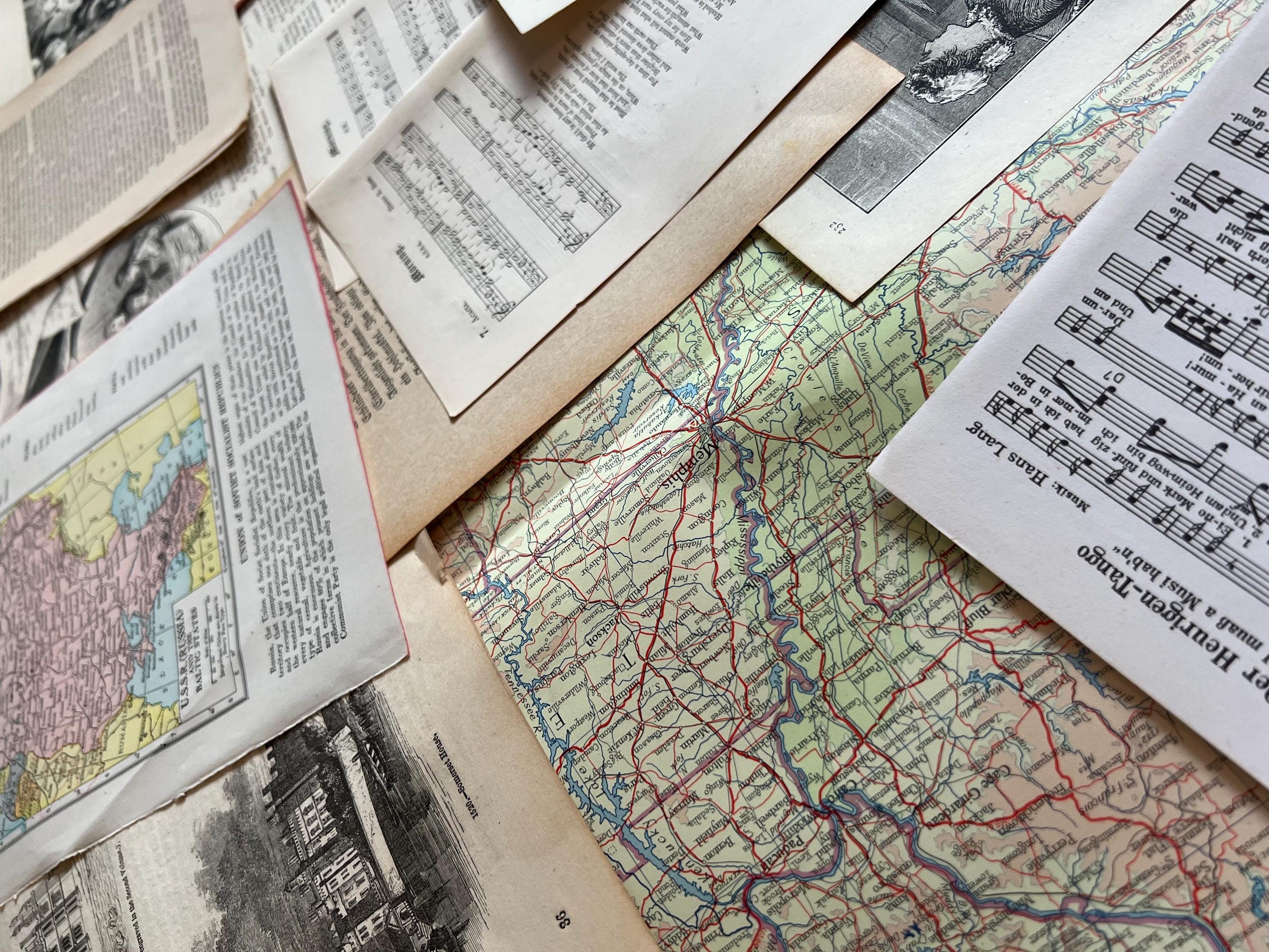 Vintage Ephemera Bundle: 100+ Antique Book Pages for Junk Journals ...