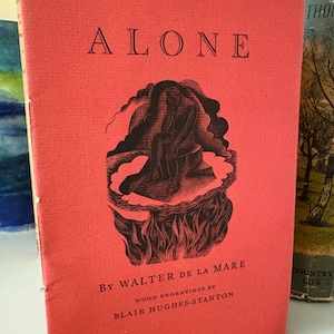 Alone by Walter De La Mare: 1927 Ariel Poem, 1st Edition