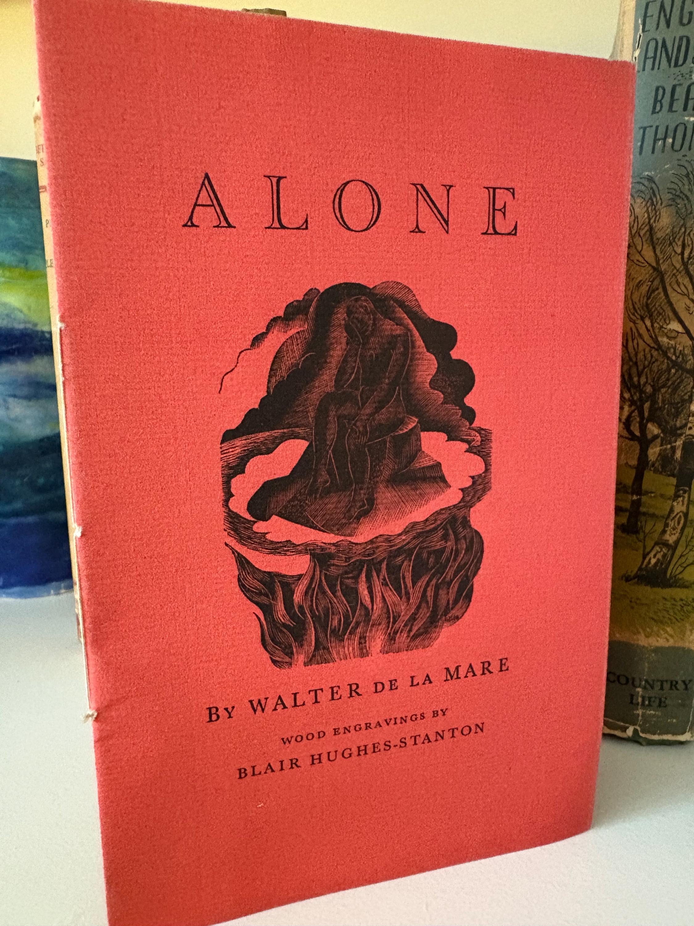 1st edition copy of Alone by Walter De La Mare number 4 of the Ariel Poems published by Faber in 1927 beautiful copy of illustrated poem