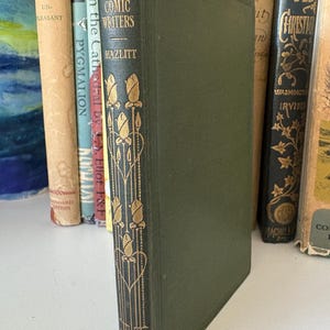 Antique English Comic Writers Book by William Hazlitt | Vintage Literary History Hardcover | Collectible Book Gift of comic writers