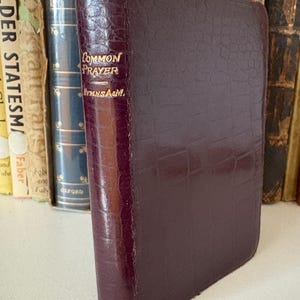 Book of Common Prayer 1880’s hymns A&M published by Cambridge University press, beautiful small embossed leather bound common prayer book